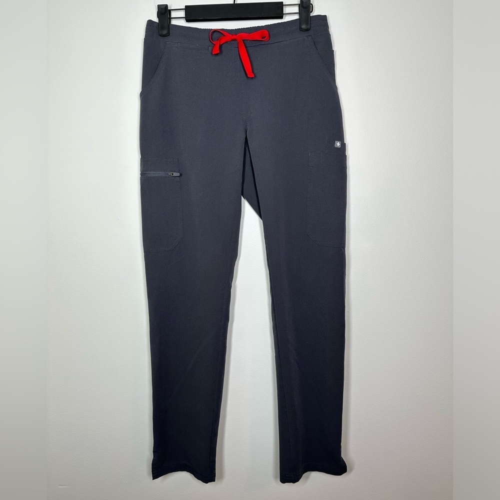 Figs Charcoal Straight Leg Scrub Pants‎ XS